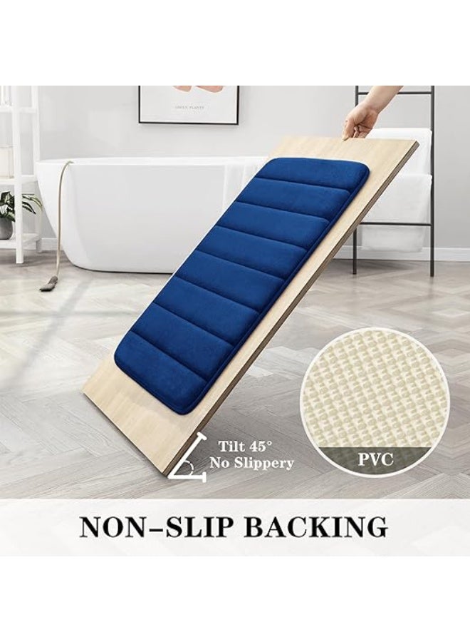 MIXSNOW Memory Foam Bathroom Rug Set, 3 Piece, Non Slip, Extra Soft, Absorbent Bath Mats, Machine Washable - Image 4